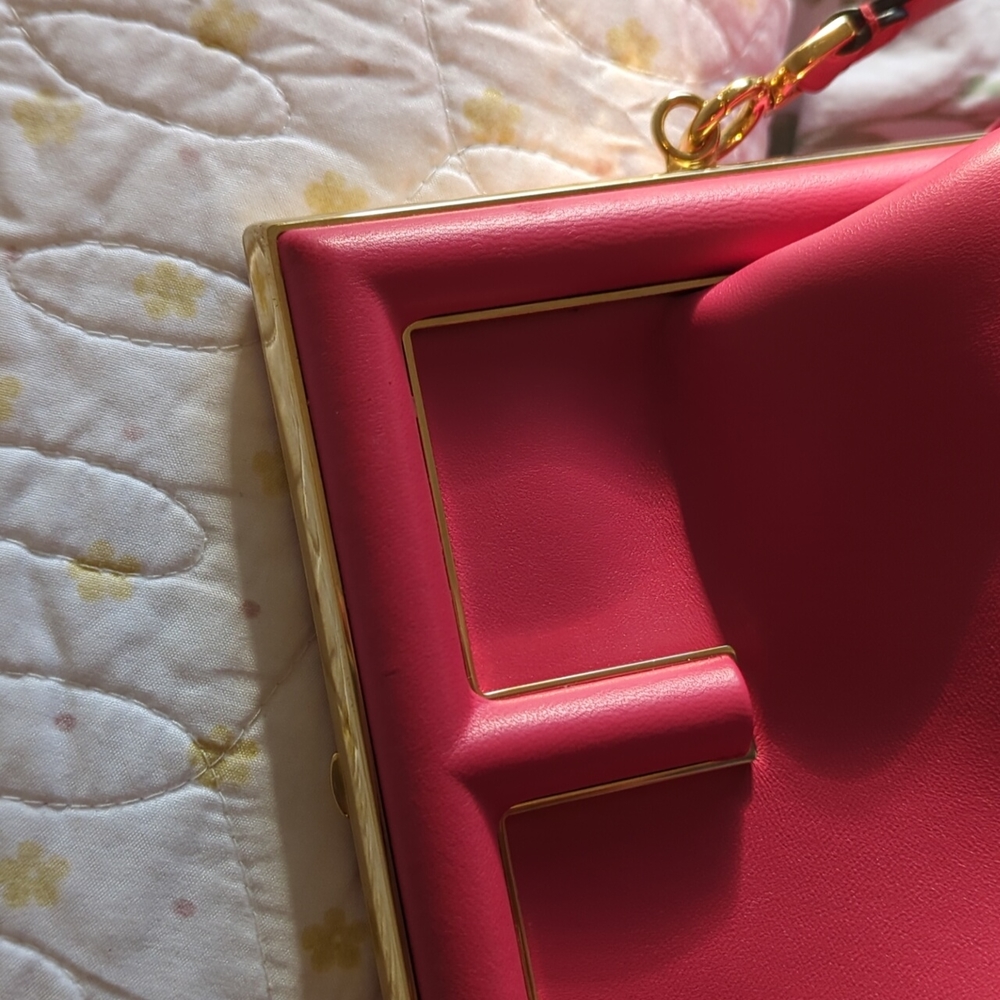 Fendi First Nappa Leather Clutch Fuchsia rare color - Picture 7 of 17